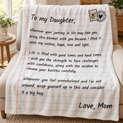 To My Daughter - Love, Mom - Super Comfy Blanket