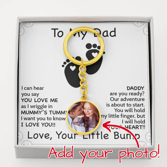 Daddy To Be Keepsake Keychain Gift | First Father's Day | Ultrasound Present | “Order by June 9 for Father's Day”