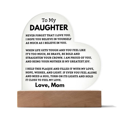Daughter Gift-Believe In Yourself- From Mom - Charming Family Gift
