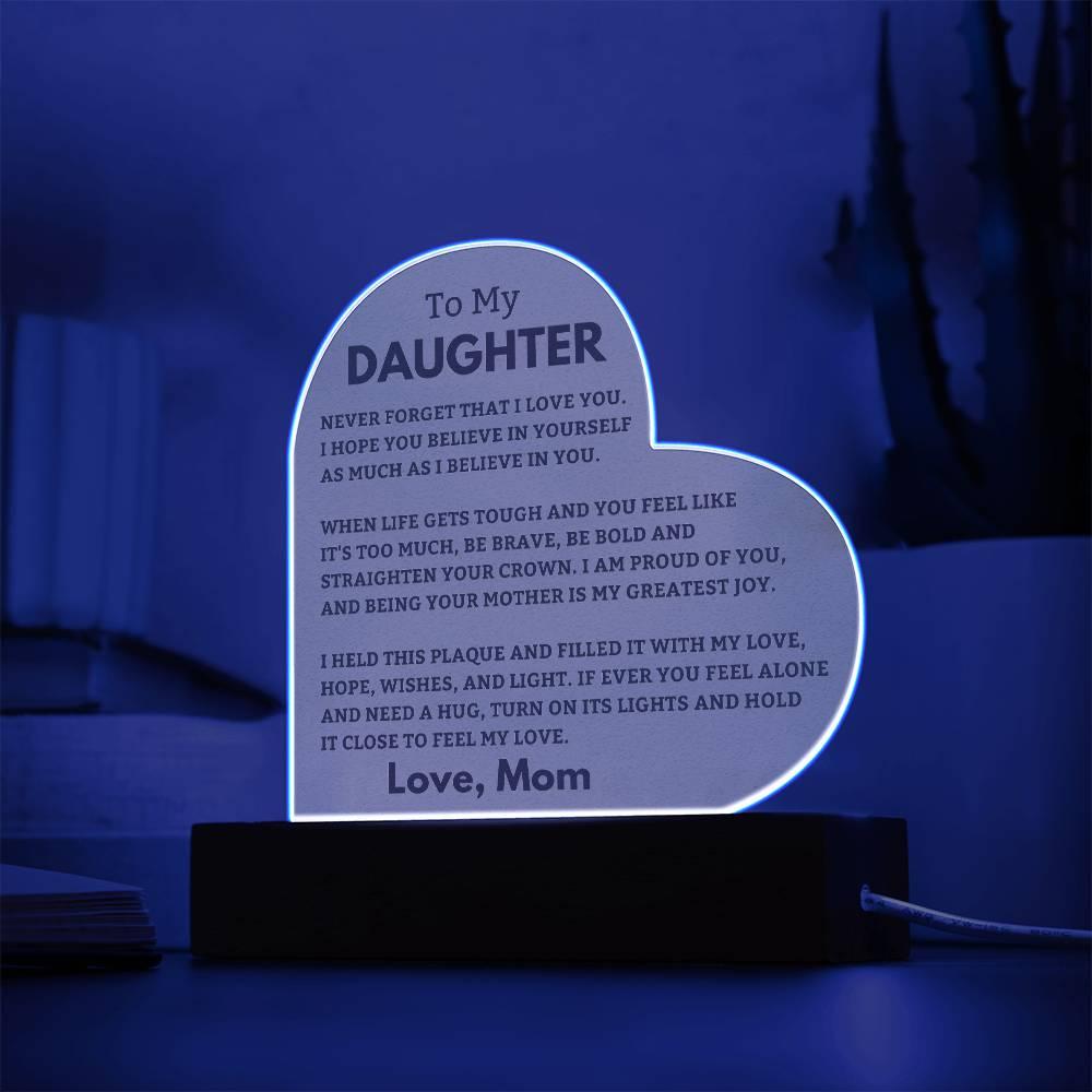 Daughter Gift-Believe In Yourself- From Mom - Charming Family Gift