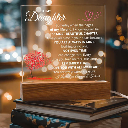 Daughter Most Beautiful Chapter LED Acrylic Plaque