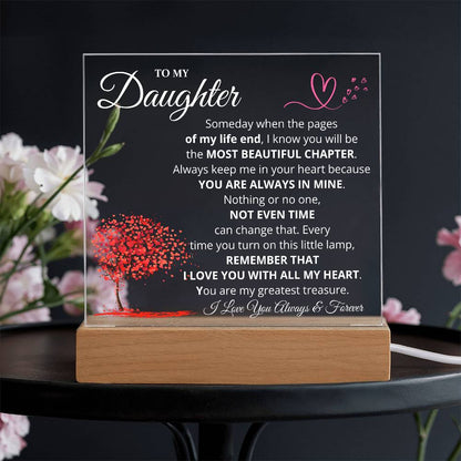 Daughter Most Beautiful Chapter LED Acrylic Plaque