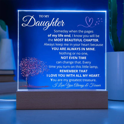 Daughter Most Beautiful Chapter LED Acrylic Plaque