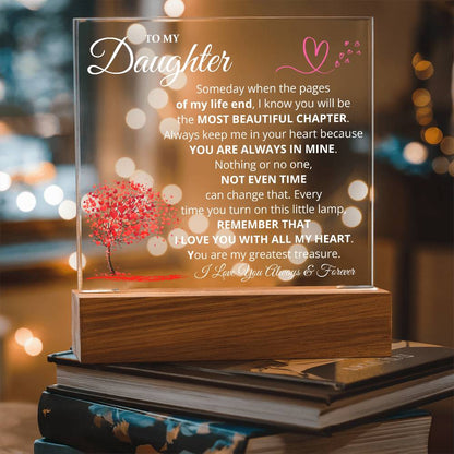 Daughter Most Beautiful Chapter LED Acrylic Plaque