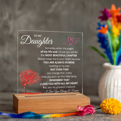 Daughter Most Beautiful Chapter LED Acrylic Plaque