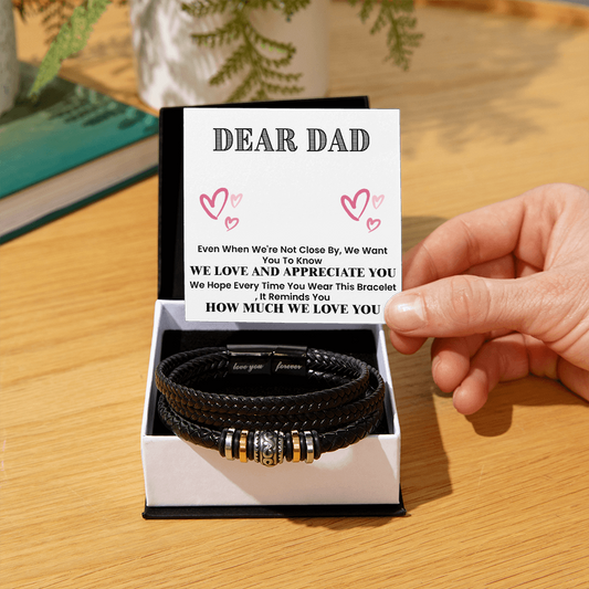 Dear Dad - Even When - Love You Forever Bracelet Gift Set