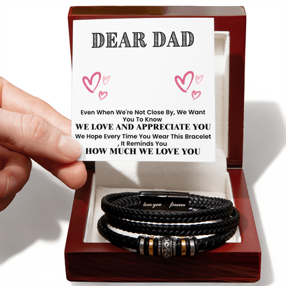 Dear Dad - Even When - Love You Forever Bracelet Gift Set