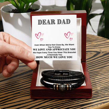 Dear Dad - Even When - Love You Forever Bracelet Gift Set