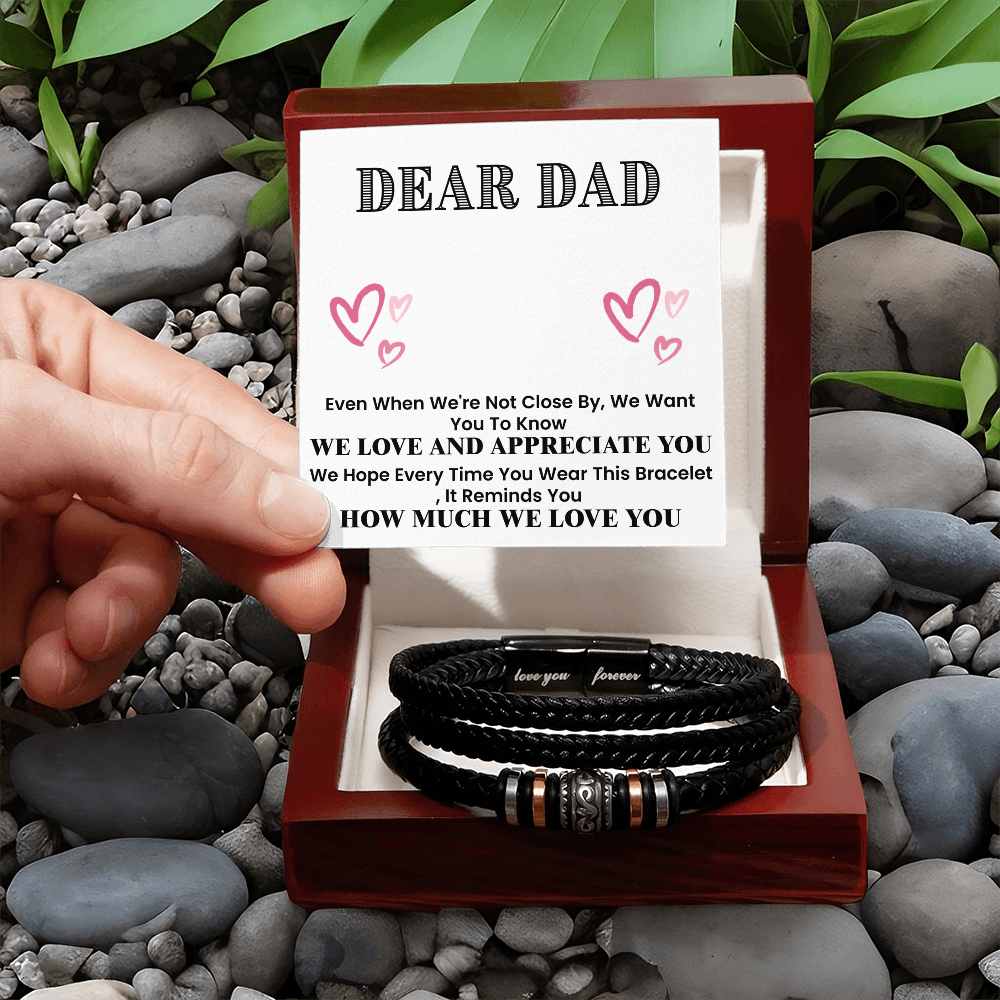 Dear Dad - Even When - Love You Forever Bracelet Gift Set