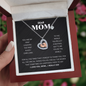 Dear Mom - Baby Feet Heart Necklace Gift Set