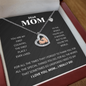 Dear Mom - Baby Feet Heart Necklace Gift Set
