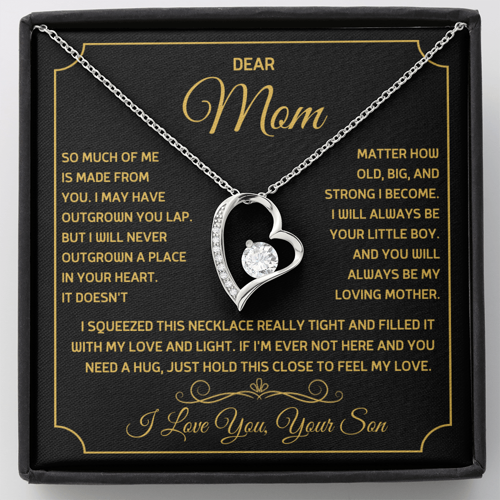Dear Mom - I Love you, Your Son - Forever Love Necklace Gift Set