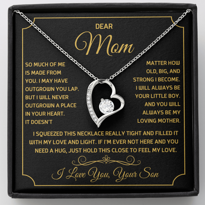 Dear Mom - I Love you, Your Son - Forever Love Necklace Gift Set