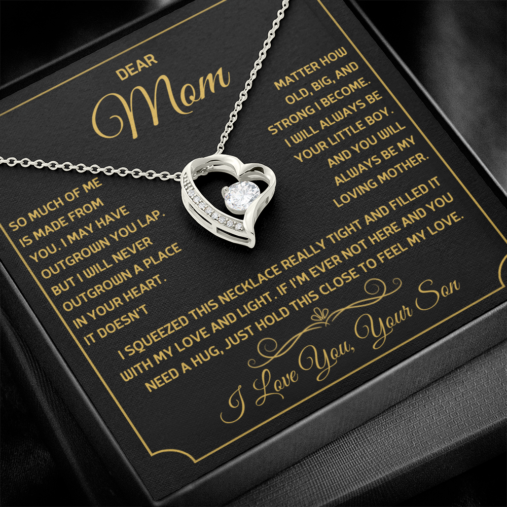 Dear Mom - I Love you, Your Son - Forever Love Necklace Gift Set