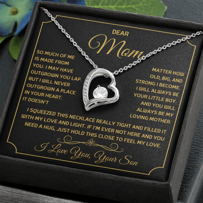 Dear Mom - I Love you, Your Son - Forever Love Necklace Gift Set