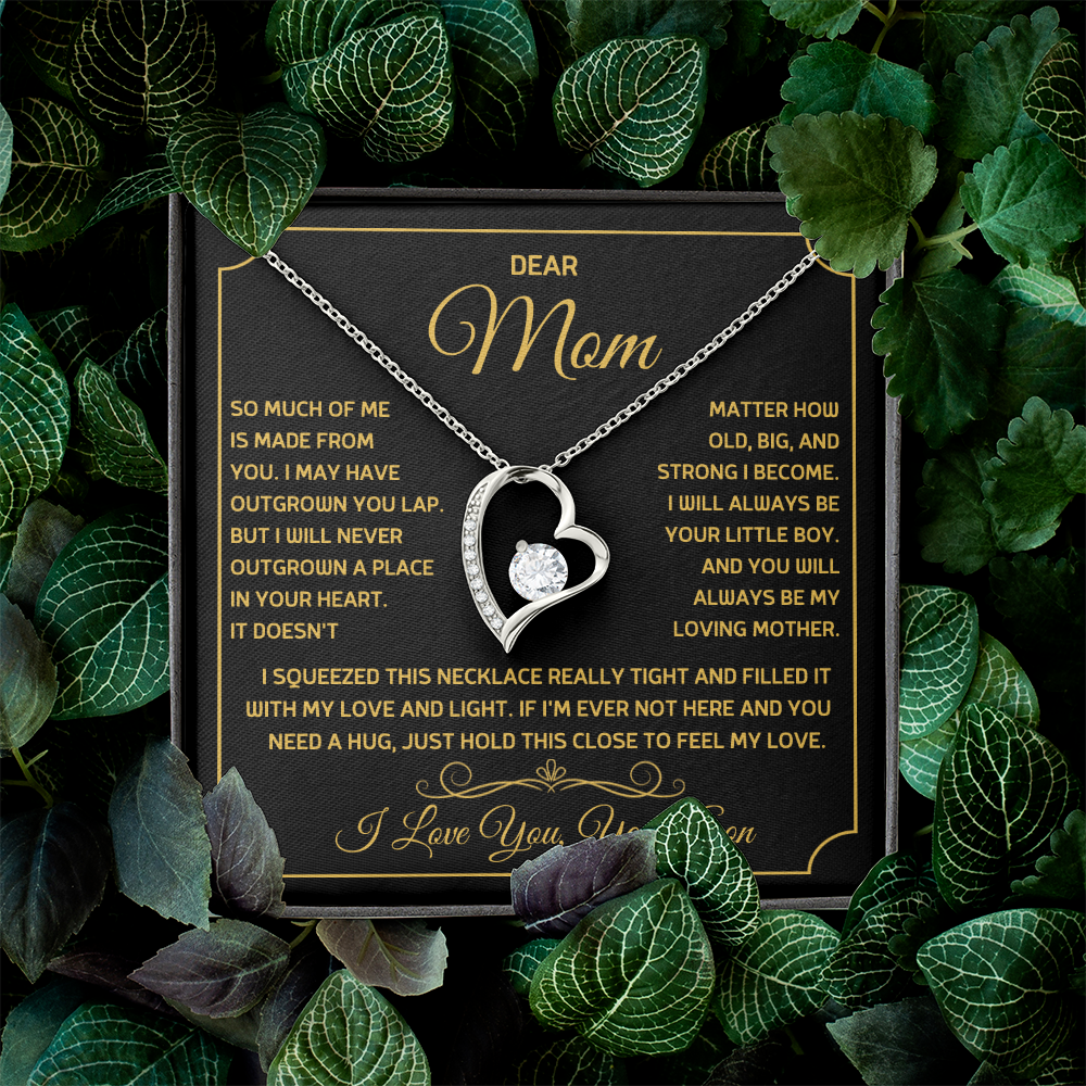 Dear Mom - I Love you, Your Son - Forever Love Necklace Gift Set