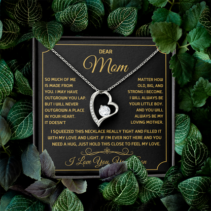 Dear Mom - I Love you, Your Son - Forever Love Necklace Gift Set