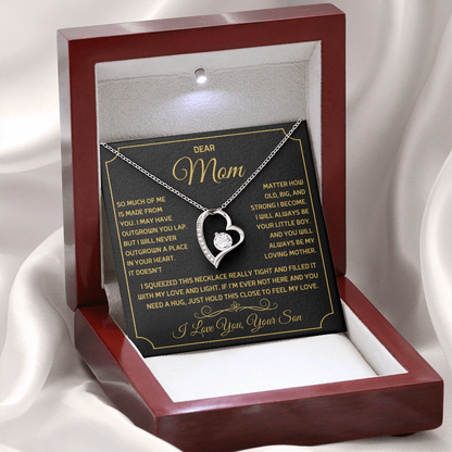 Dear Mom - I Love you, Your Son - Forever Love Necklace Gift Set