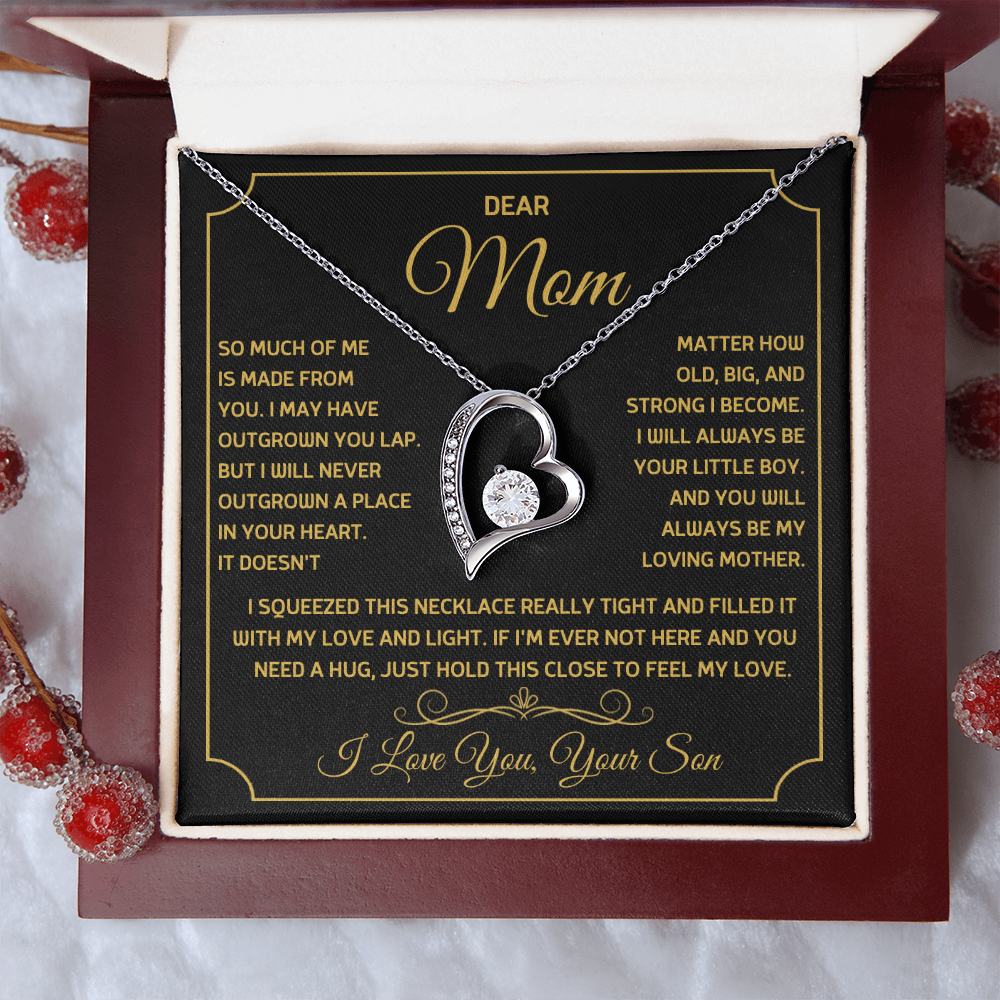 Dear Mom - I Love you, Your Son - Forever Love Necklace Gift Set