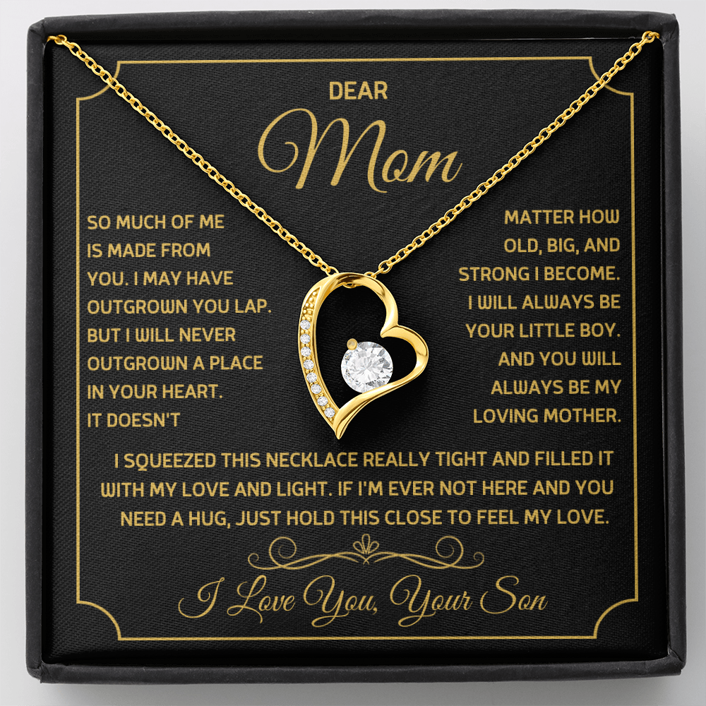 Dear Mom - I Love you, Your Son - Forever Love Necklace Gift Set