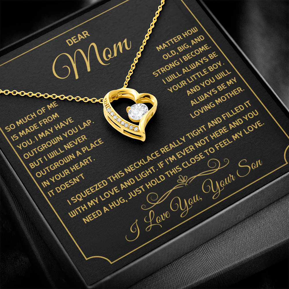 Dear Mom - I Love you, Your Son - Forever Love Necklace Gift Set