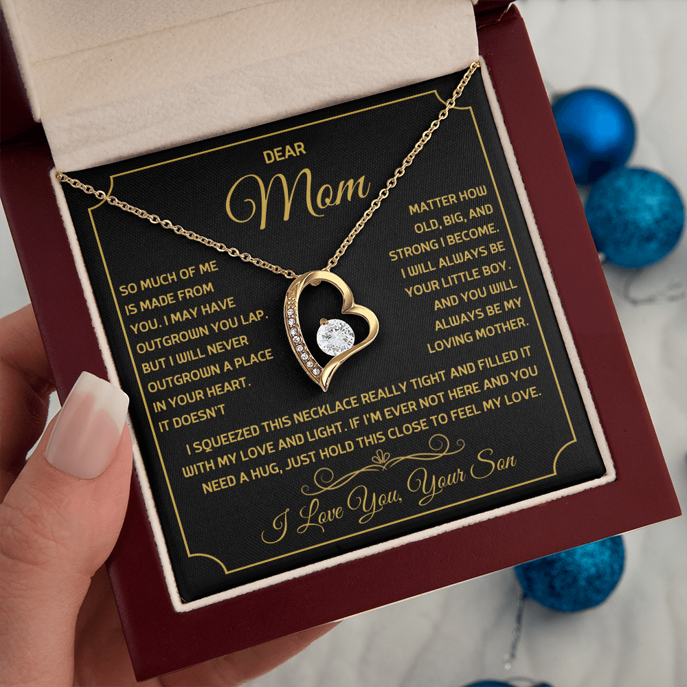Dear Mom - I Love you, Your Son - Forever Love Necklace Gift Set