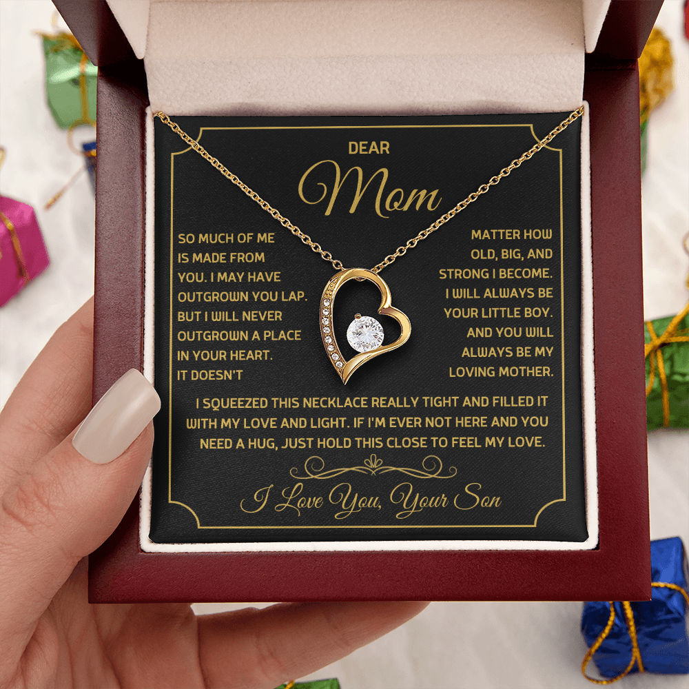 Dear Mom - I Love you, Your Son - Forever Love Necklace Gift Set