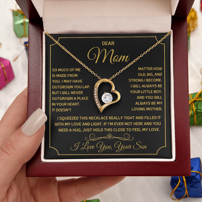 Dear Mom - I Love you, Your Son - Forever Love Necklace Gift Set