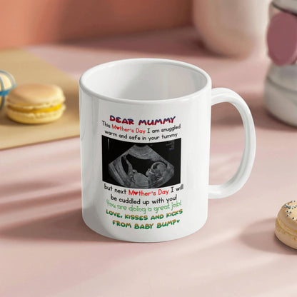 Dear Mummy - Love, Kisses and Kicks From Baby Bump - With ultrasound Image
