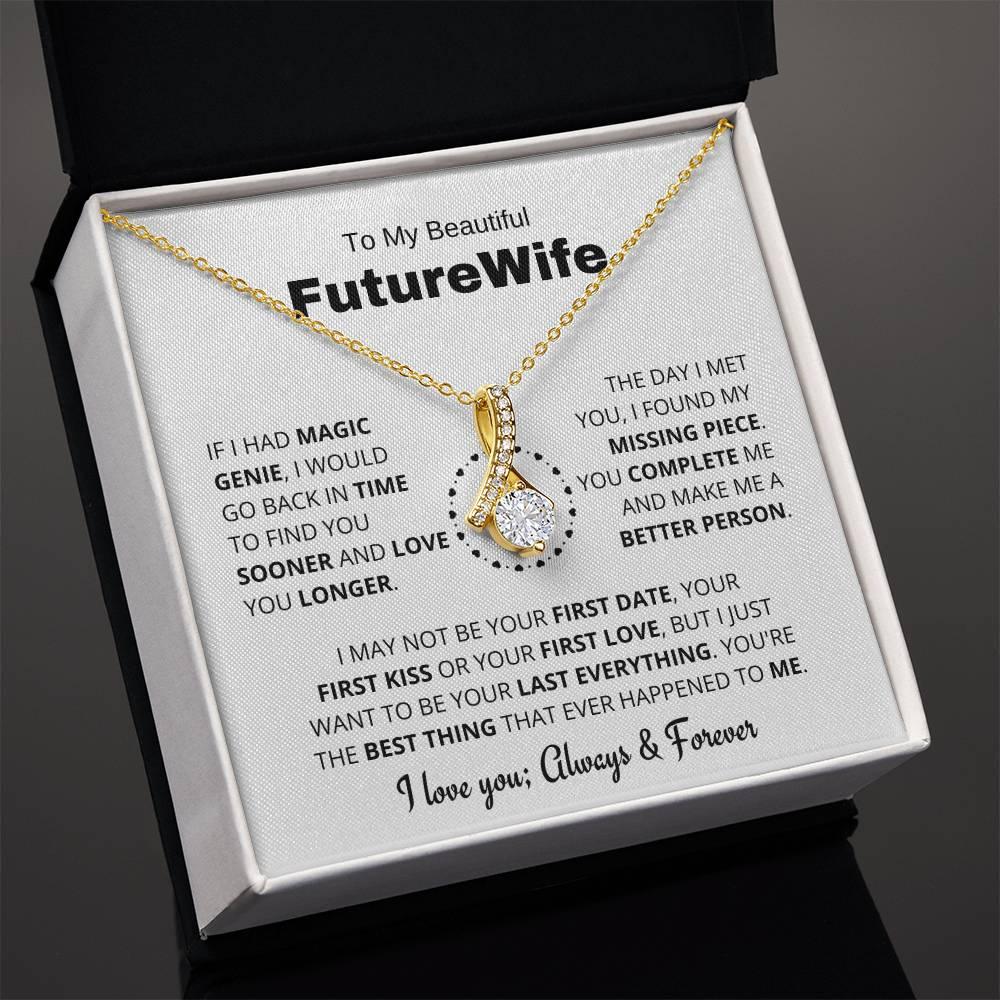 Future Wife Gift- My Last Everything- Love Knot Necklace - Charming Family Gift