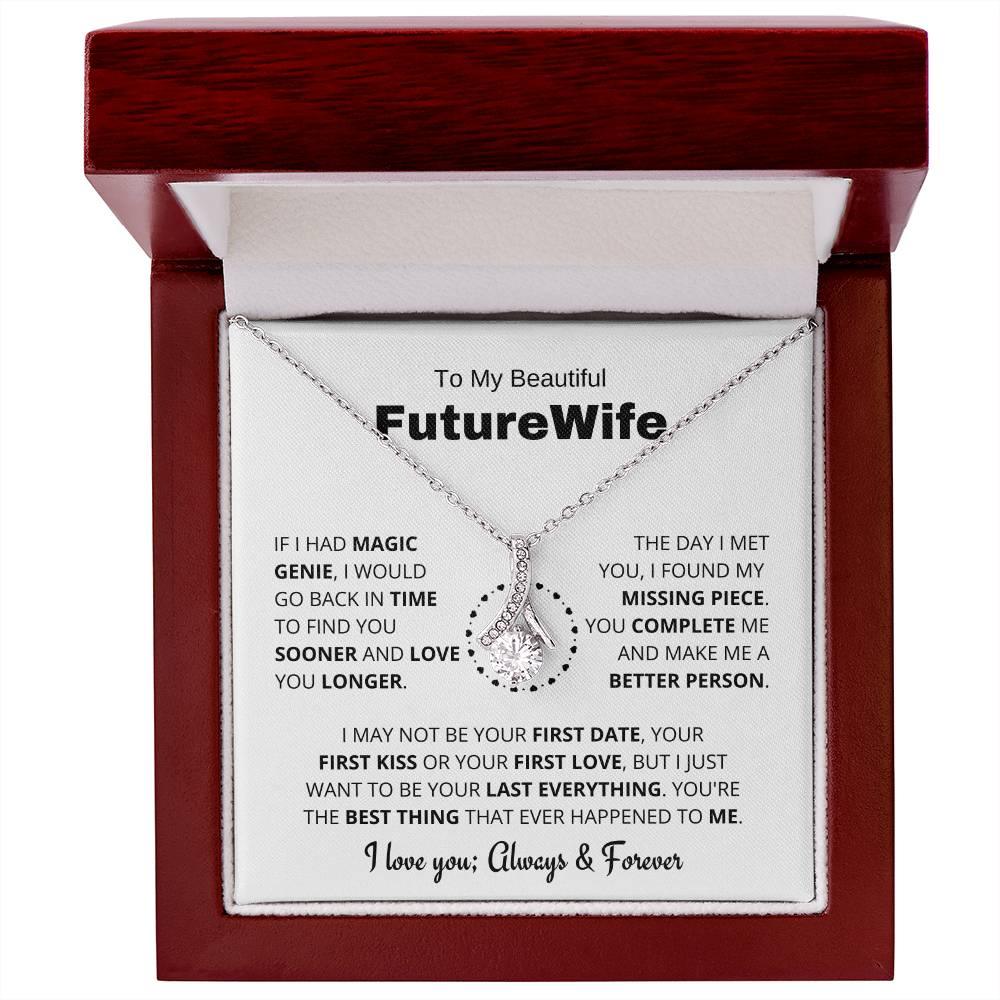 Future Wife Gift- My Last Everything- Love Knot Necklace - Charming Family Gift
