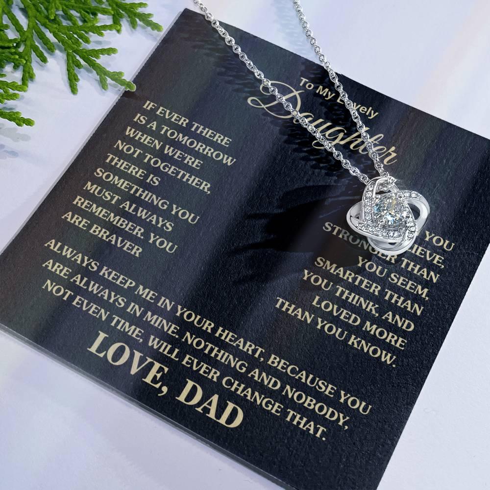 Gift For Daughter "Always Keep Me In Your Heart Love Dad" Necklace - Charming Family Gift
