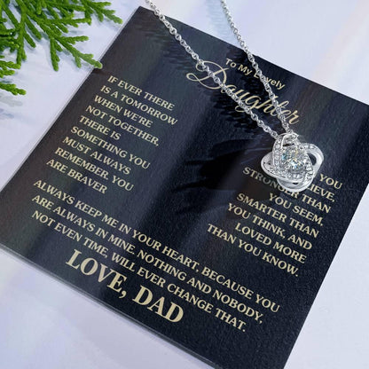 Gift For Daughter "Always Keep Me In Your Heart Love Dad" Necklace - Charming Family Gift