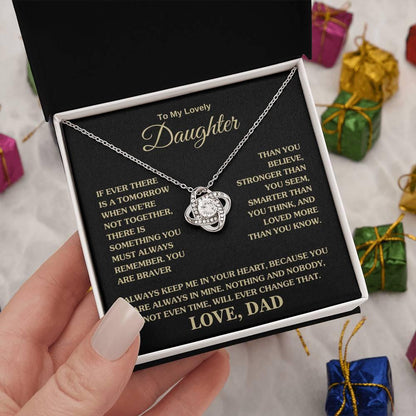 Gift For Daughter "Always Keep Me In Your Heart Love Dad" Necklace - Charming Family Gift
