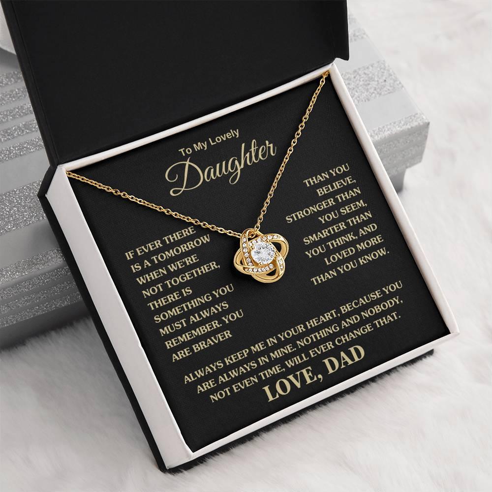 Gift For Daughter "Always Keep Me In Your Heart Love Dad" Necklace - Charming Family Gift