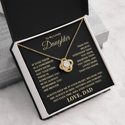 Gift For Daughter "Always Keep Me In Your Heart Love Dad" Necklace - Charming Family Gift