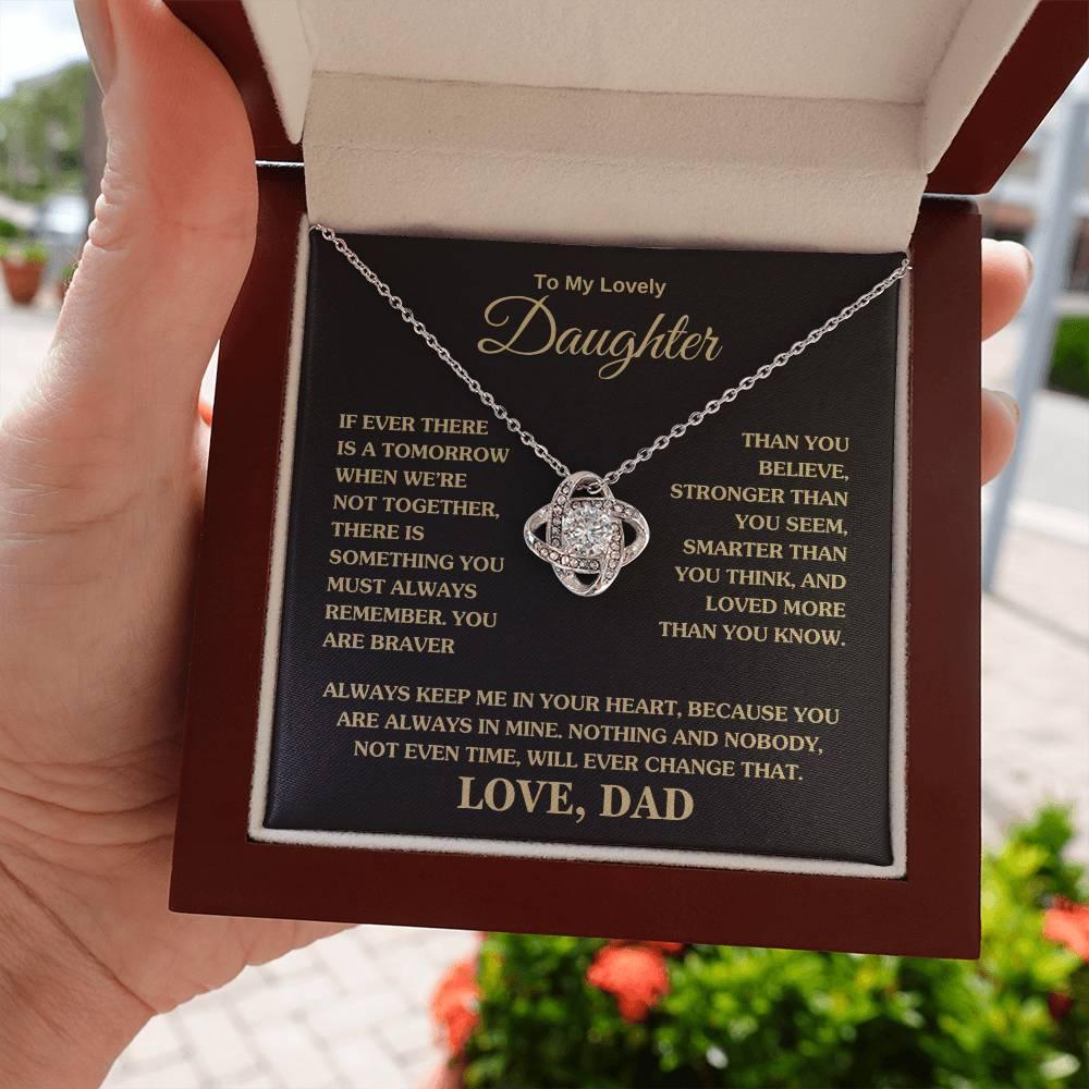 Gift For Daughter "Always Keep Me In Your Heart Love Dad" Necklace - Charming Family Gift