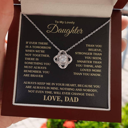 Gift For Daughter "Always Keep Me In Your Heart Love Dad" Necklace - Charming Family Gift