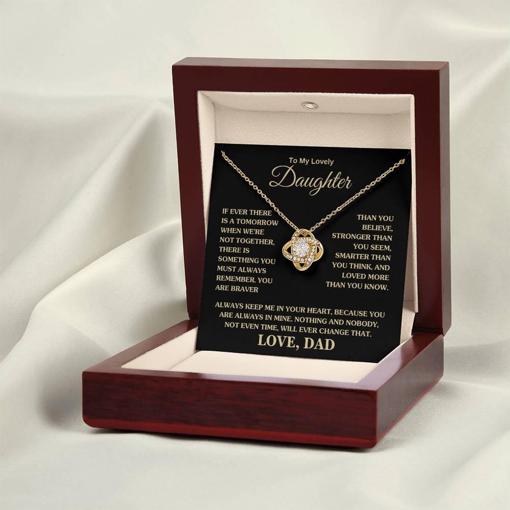 Gift For Daughter "Always Keep Me In Your Heart Love Dad" Necklace - Charming Family Gift