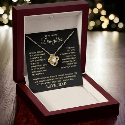 Gift For Daughter "Always Keep Me In Your Heart Love Dad" Necklace - Charming Family Gift