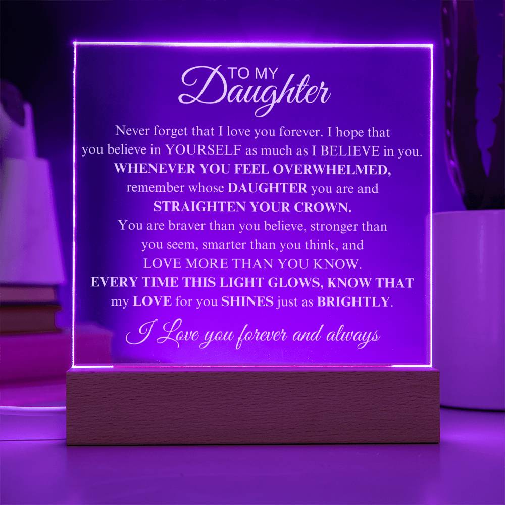 Gift For Daughter Never Forget That I Love You Acrylic Plaque: An Unforgettable and Exclusive Keepsake