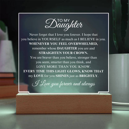 Gift For Daughter Never Forget That I Love You Acrylic Plaque: An Unforgettable and Exclusive Keepsake