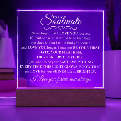Gift For Soulmate Never Forget That I Love You Acrylic Plaque: An Unforgettable and Exclusive Keepsake