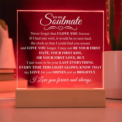 Gift For Soulmate Never Forget That I Love You Acrylic Plaque: An Unforgettable and Exclusive Keepsake