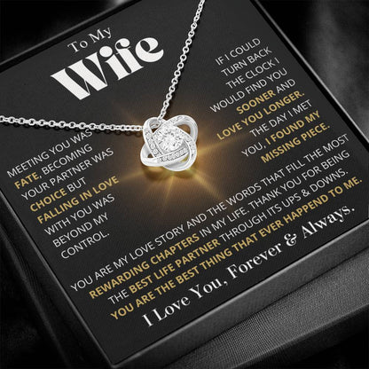 Gift For Wife You Are My Love Story Love Knot Necklace