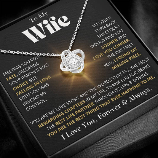Gift For Wife You Are My Love Story Love Knot Necklace