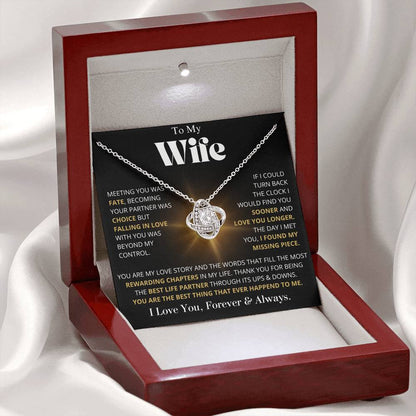 Gift For Wife You Are My Love Story Love Knot Necklace