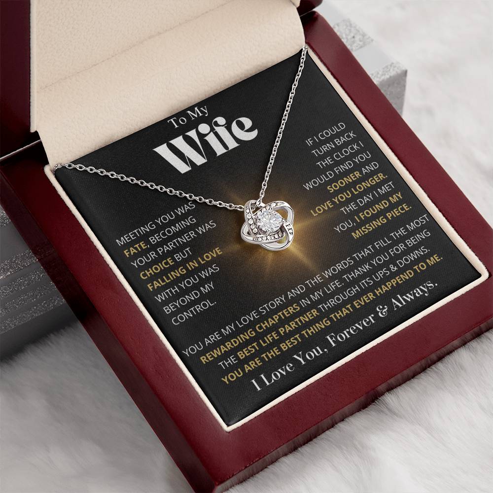 Gift For Wife You Are My Love Story Love Knot Necklace