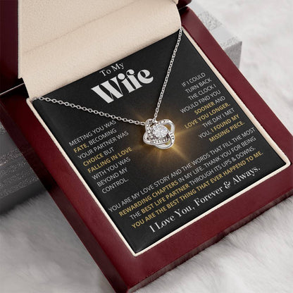 Gift For Wife You Are My Love Story Love Knot Necklace