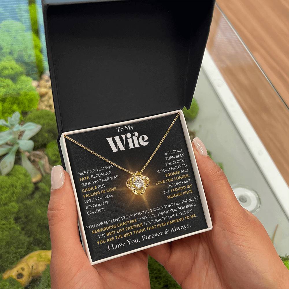 Gift For Wife You Are My Love Story Love Knot Necklace